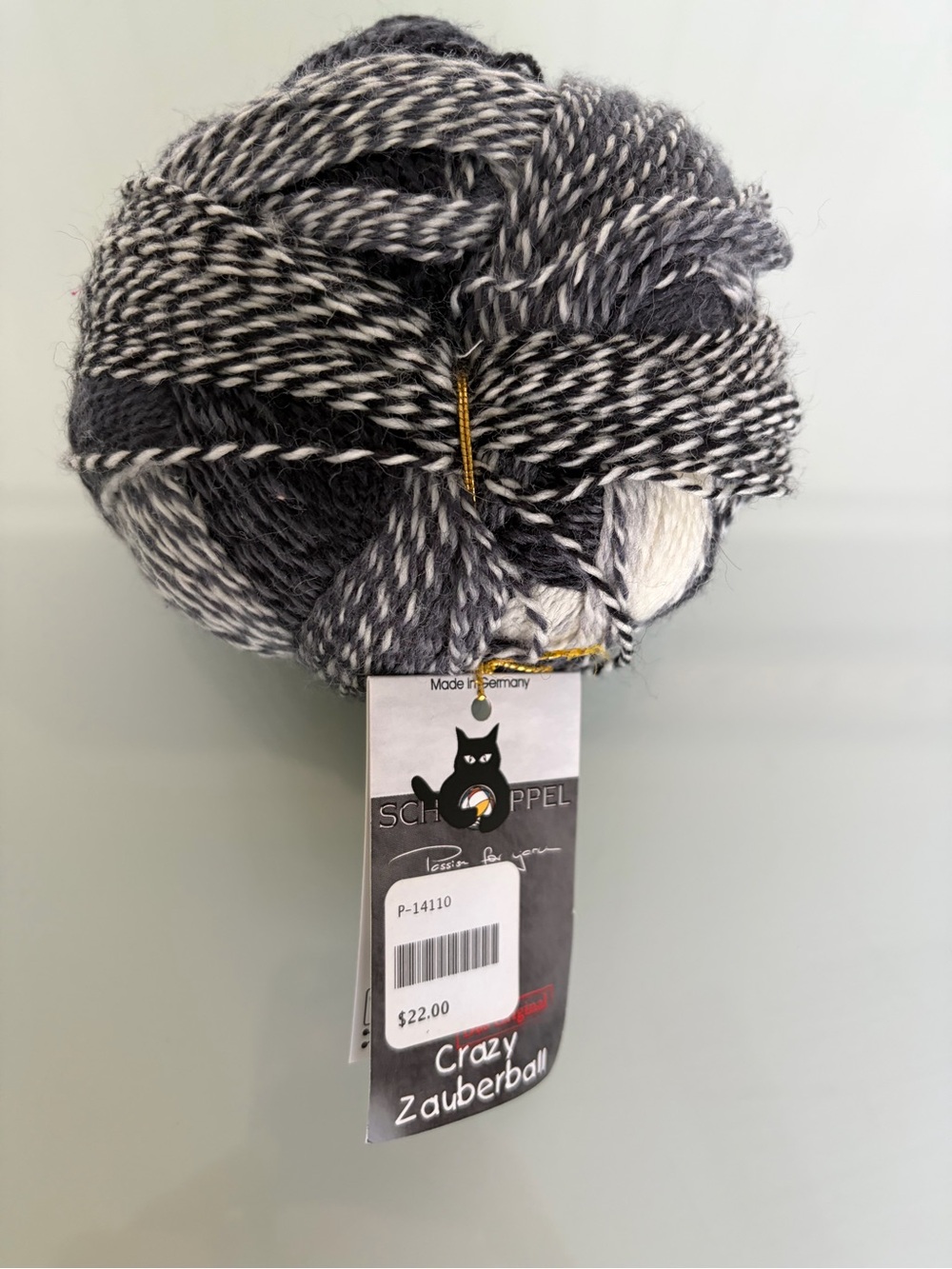 Crazy Zauberball Yarn - Black & White Varigated